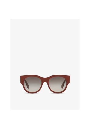 Womens Fendi Fe40147I Round-Frame Acetate Sunglasses