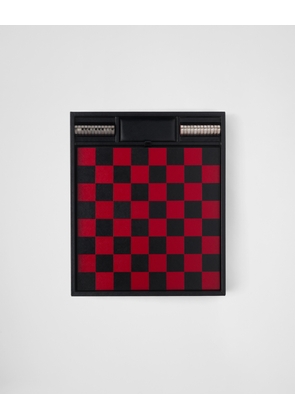Saffiano leather checkers set