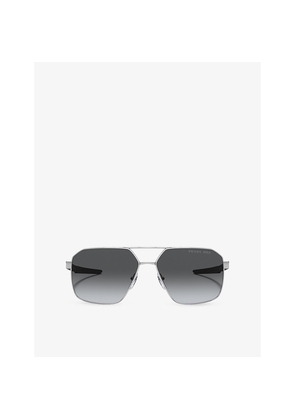 Womens Prada Linea Rossa Ps 55Ws Irregular-Frame Metal Sunglasses