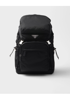 Re-Nylon and Saffiano leather backpack