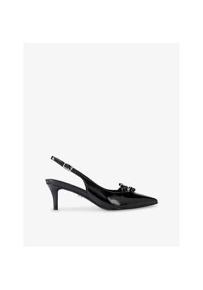Womens Carvela Moda Patent-Leather Heeled Slingbacks