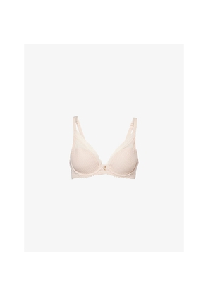 Womens Chantelle Romance Plunge Stretch-Lace T-Shirt Bra