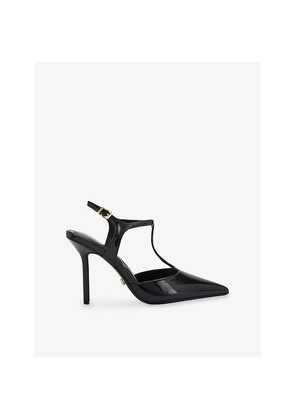 Womens Carvela Parade Heeled Faux-Leather Courts