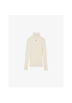 Womens Sandro Turtleneck Long-Sleeve Wool Blend Jumper