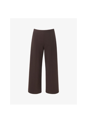 Womens Whistles Camilla Wide-Leg Cropped High-Rise Stretch-Woven Trousers