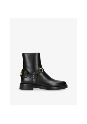 Womens Valentino Garavani Vlogo Leather Chelsea Boots