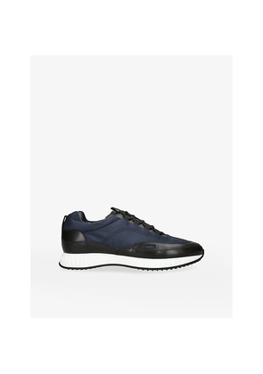 Mens John Lobb Streamed Leather and Mesh Trainers