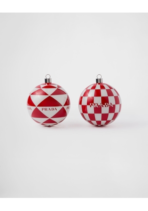 Glass Christmas ornament set