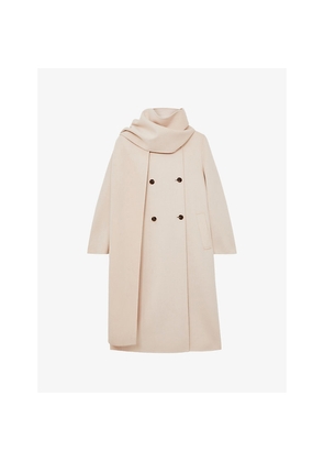 Womens Reiss Indira Double-Breasted Wool-Blend Coat