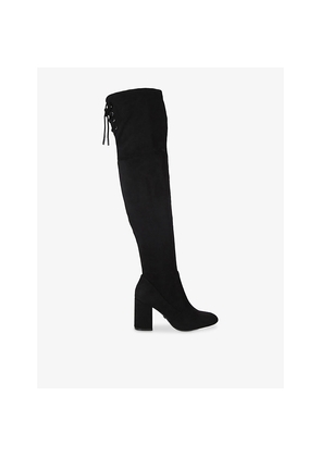 Womens Carvela Vito Heeled Faux-Leather Over-The-Knee Boots