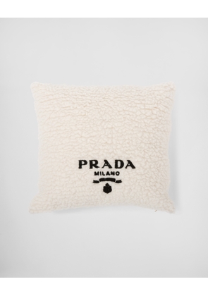 Faux-fur cashmere and wool throw pillow