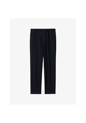 Mens Sandro Straight-Leg Mid-Rise Wool Trousers