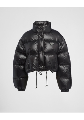 Re-Nylon cropped convertible down jacket
