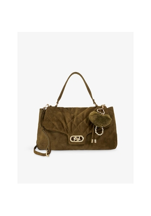 Womens Dune Regency Suede Shoulder Bag