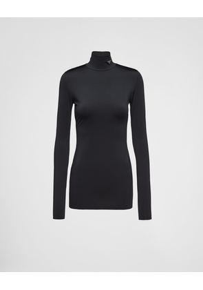 Jersey turtleneck top
