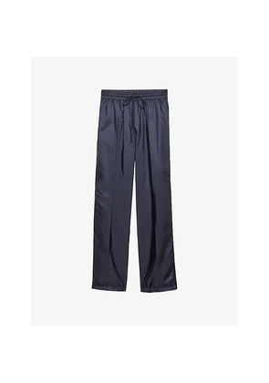 Womens Prada Re-Nylon Wide-Leg Woven Trousers