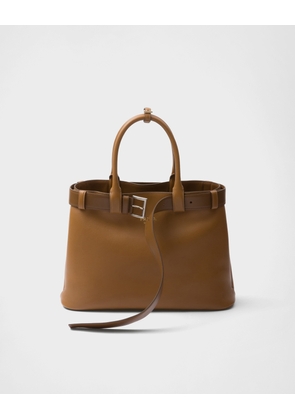 Prada Buckle large leather handbag with belt