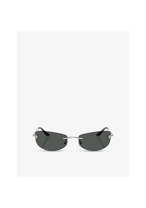 Versace Ve2279 Rectangular-Frame Metal Sunglasses