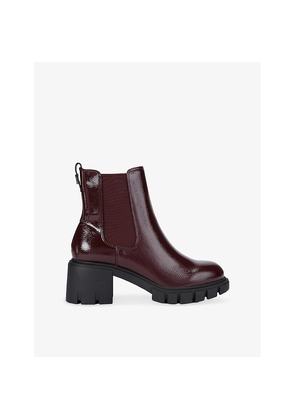 Womens Carvela Ignite Faux Patent-Leather Heeled Chelsea Boots