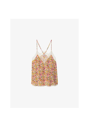 Womens Zadig&Voltaire Christy Floral-Print Woven Cami Top