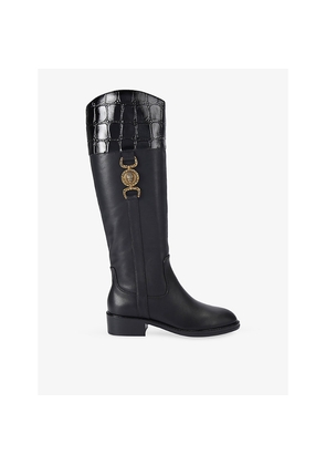 Womens Kurt Geiger London Mansion Leather Knee-High Boots