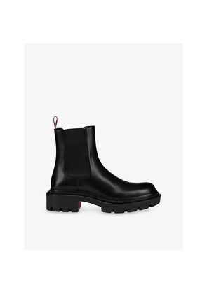 Mens Christian Louboutin Devon College Flat Leather Boots