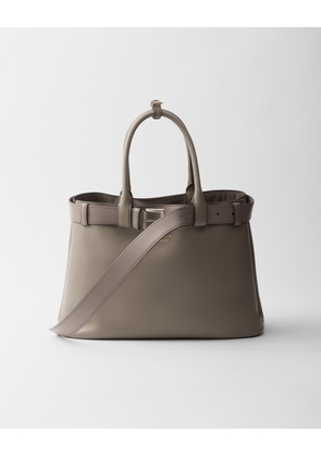 Prada Buckle large leather handbag with belt