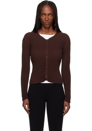ISSEY MIYAKE Brown October Spongy-58 Cardigan