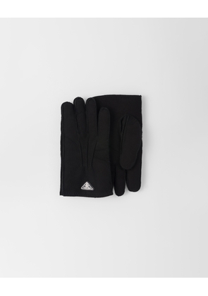 Suede sheepskin gloves