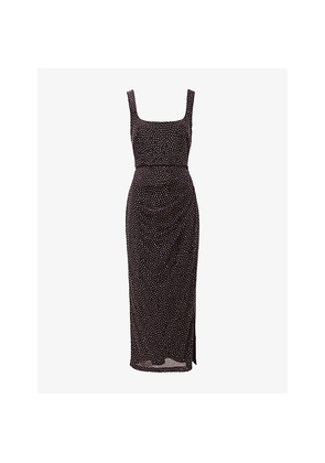 Womens Phase Eight Suki Stud-Embellished Stretch-Woven Midi Dress