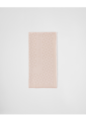 Wool, silk, cashmere and Lurex jacquard shawl