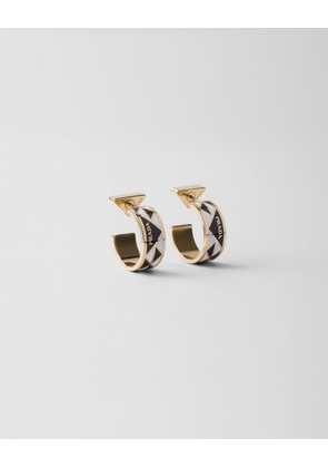 Enameled metal earrings