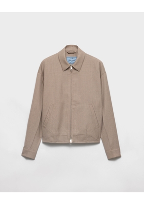 Mouliné wool blouson jacket