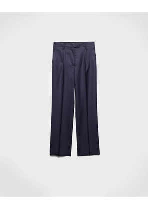 Wool pinstripe pants