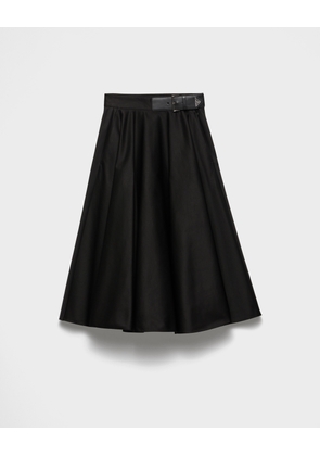 Chino circle midi-skirt