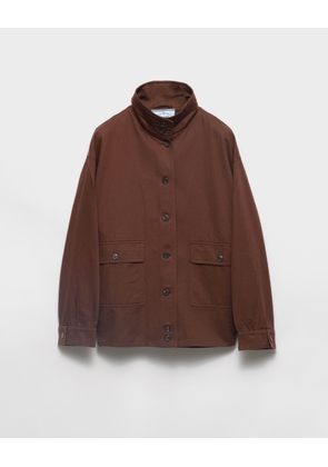Old gabardine cotton shirt jacket