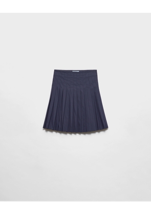 Pleated poplin skirt