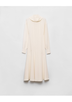 Silk broadcloth midi-dress