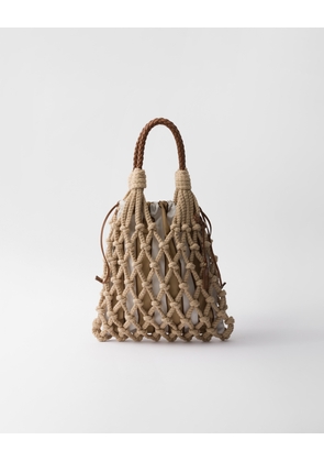 Prada Noué medium cotton macramé bag