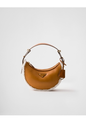 Prada Arqué small shearling shoulder bag
