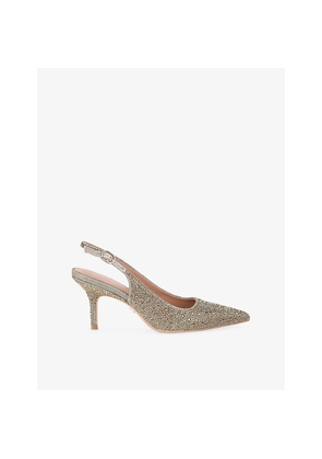 Womens Carvela Spirit Jewel Woven Heeled Slingbacks