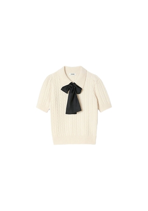 Womens Sandro Polo-Collar Knitted Wool and Cashmere Jumper