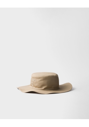 Wide-brimmed drill hat