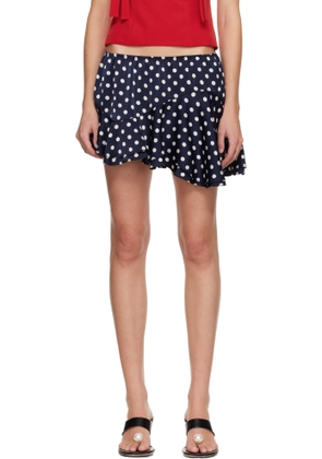 Sandy Liang Navy Zeno Miniskirt