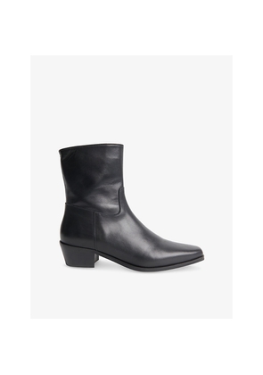 Womens Whistles Western Heeled Leather Ankle Boots