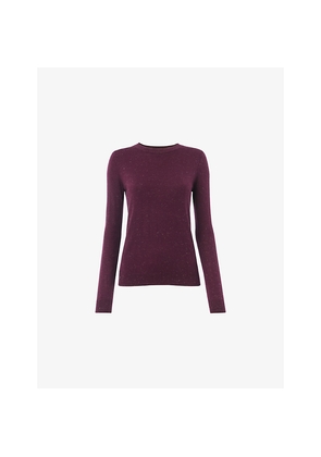 Womens Whistles Annie Slim-Fit Metallic-Knit Jumper