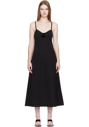 Sandy Liang Black Pilton Midi Dress