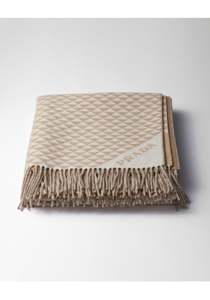 Symbole Double cashmere and wool throw