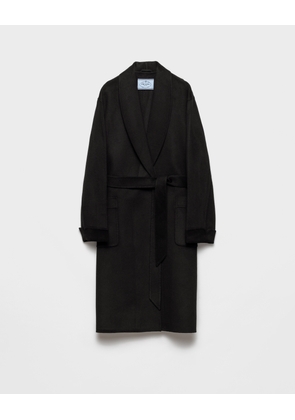 Single-breasted double cashwool coat