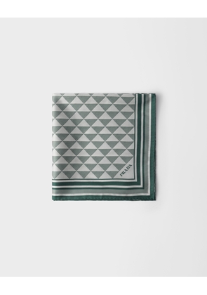 Jacquard silk scarf 90x90